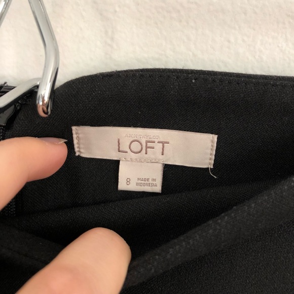 LOFT black ponte pencil skirt - Picture 3 of 4